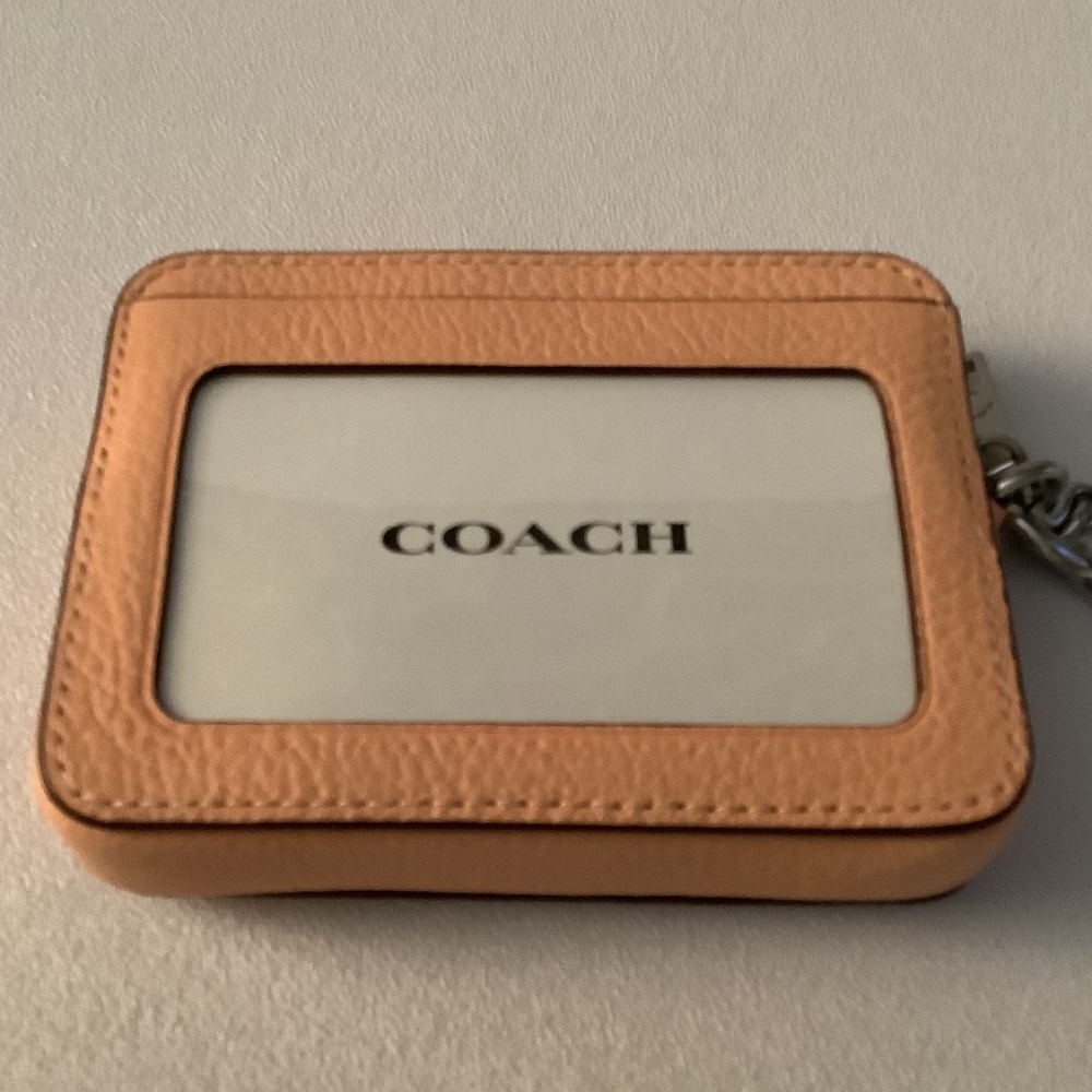 COACH Faded Blush Leather Zip Credit Card & I.D. Case BNWT - Picture 5 of 7